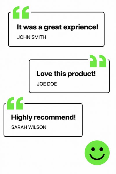 Customer Testimonial Graphic with Engaging Quotes