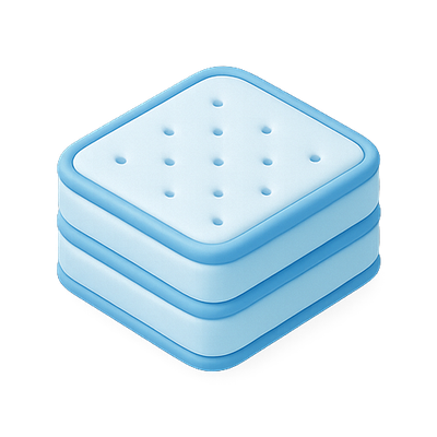 Stylized Ice Cream Sandwich Icon with Soft Colors