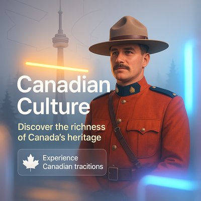 Promotional Graphic Celebrating Canadian Culture and Heritage