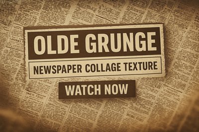 Vintage Newspaper Collage Background with Grunge Texture