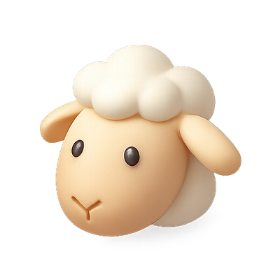 Cute Cartoon Sheep Character Design