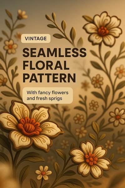 Vintage Seamless Floral Pattern Design