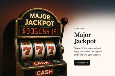 Major Jackpot: Celebrate Your Big Win with Exciting Gambling Theme