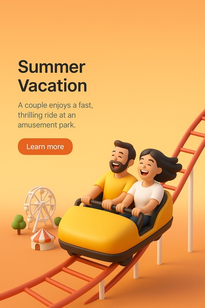 Thrilling Amusement Park Ride Experience