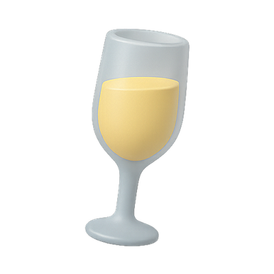 Minimalistic Wine Glass Icon with Yellow Liquid