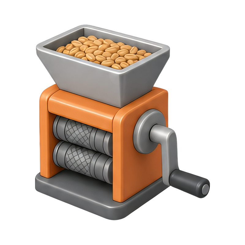 modern grain mill with rollers