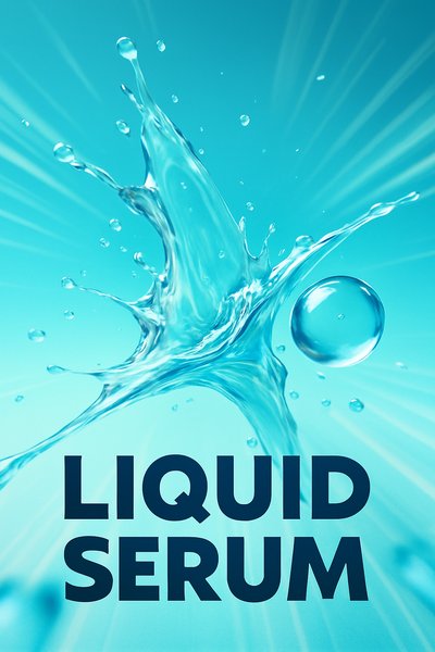 Dynamic Splash of Liquid Serum on Pastel Background