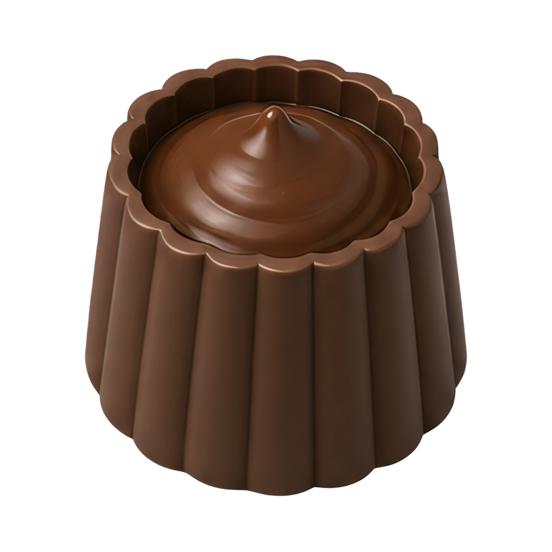 decadent praline shell dessert