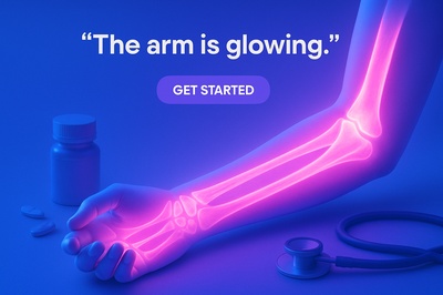Neon Arm Glow with Fluorescent Highlights
