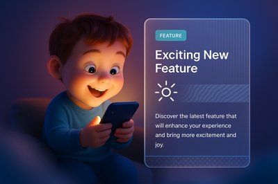 Child's Joy Captured in a Vibrant 3D Illustration
