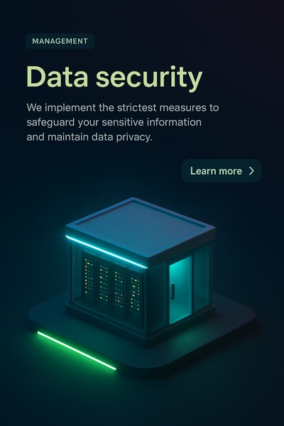 Neon Foggy Scene with Data Security Theme