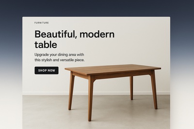 Stylish Web Page Design Featuring Modern Table
