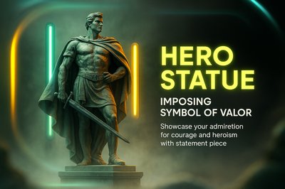 Heroic Neon Monument: A Symbol of Valor