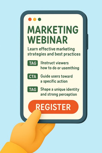 Promotional Webinar Announcement on Mobile Device