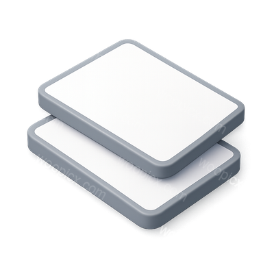 Stylish 3D Paper Sheets Icon with Isometric View