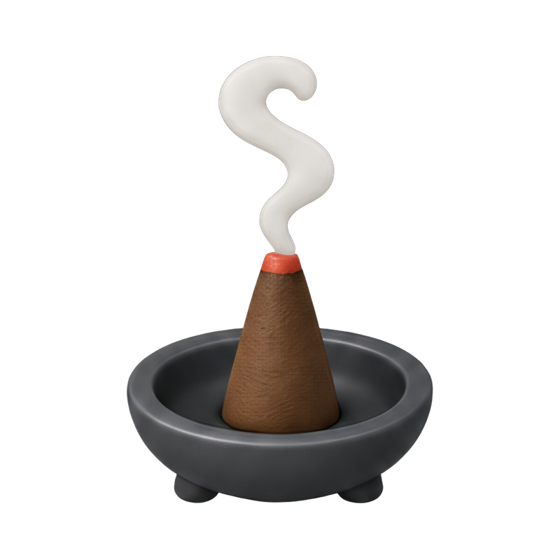 calming incense cone smoke