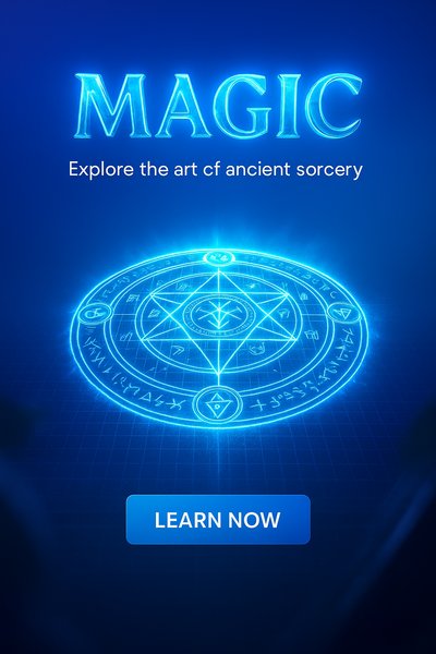 Dynamic Magic Circle Blueprint with Engaging Text Elements