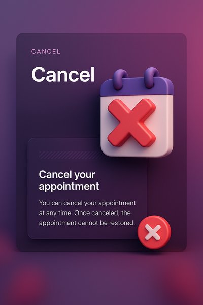 3D Web Illustration Featuring Cancellation Concept