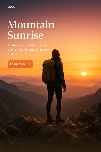 Stunning Mountain Sunrise View from Summit