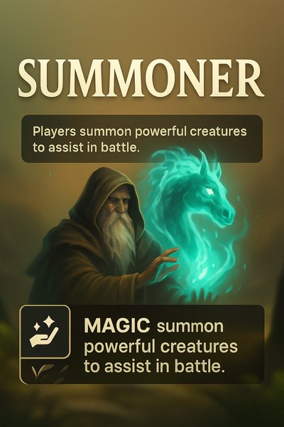 Realistic Summoner Design for Engaging YouTube Thumbnail