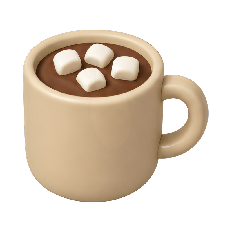 cozy cup of hot chocolate
