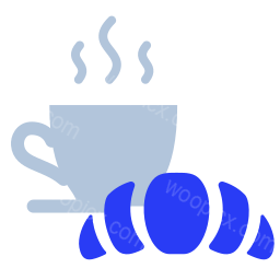 breakfast croissant coffee