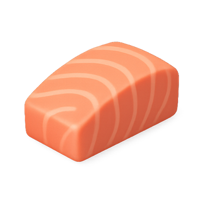 Realistic Salmon Sushi Graphic for Culinary Use