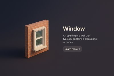 Realistic 3D Visualization of a Window in a Dim Background