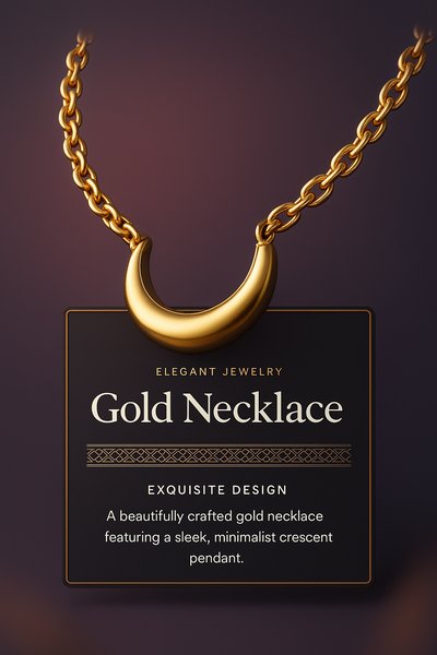 Elegant Gold Necklace with Exquisite Design and Minimalist Pendant