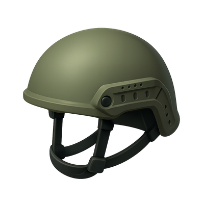 Stylish Modern Ballistic Helmet in 3D View