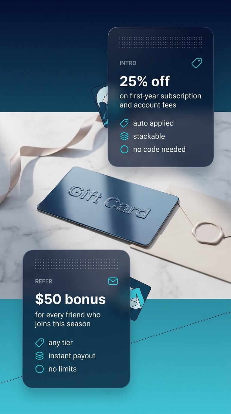 Elegant Fintech Gift Card Display