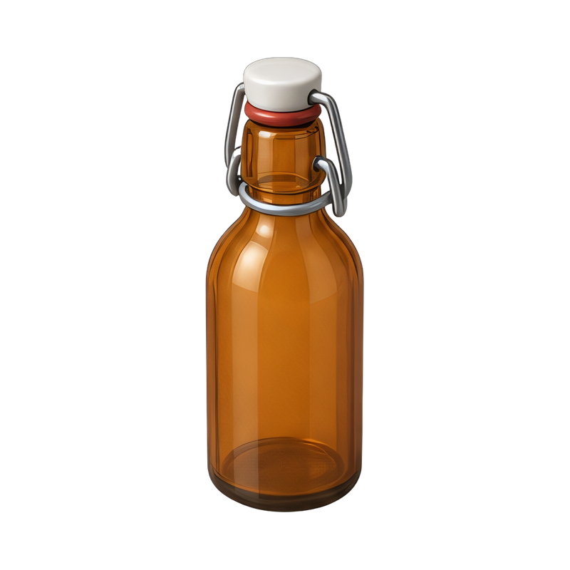 Kombucha bottle with flip top