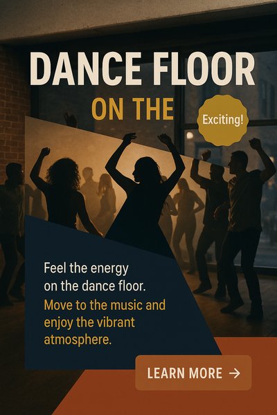 Dynamic Dance Floor Silhouettes Capturing Energy and Movement