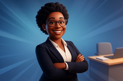 Confident Business Leader in Modern Office Setting