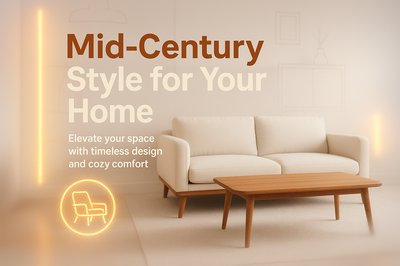Modern Interior Design Promotion Featuring Mid-Century Style