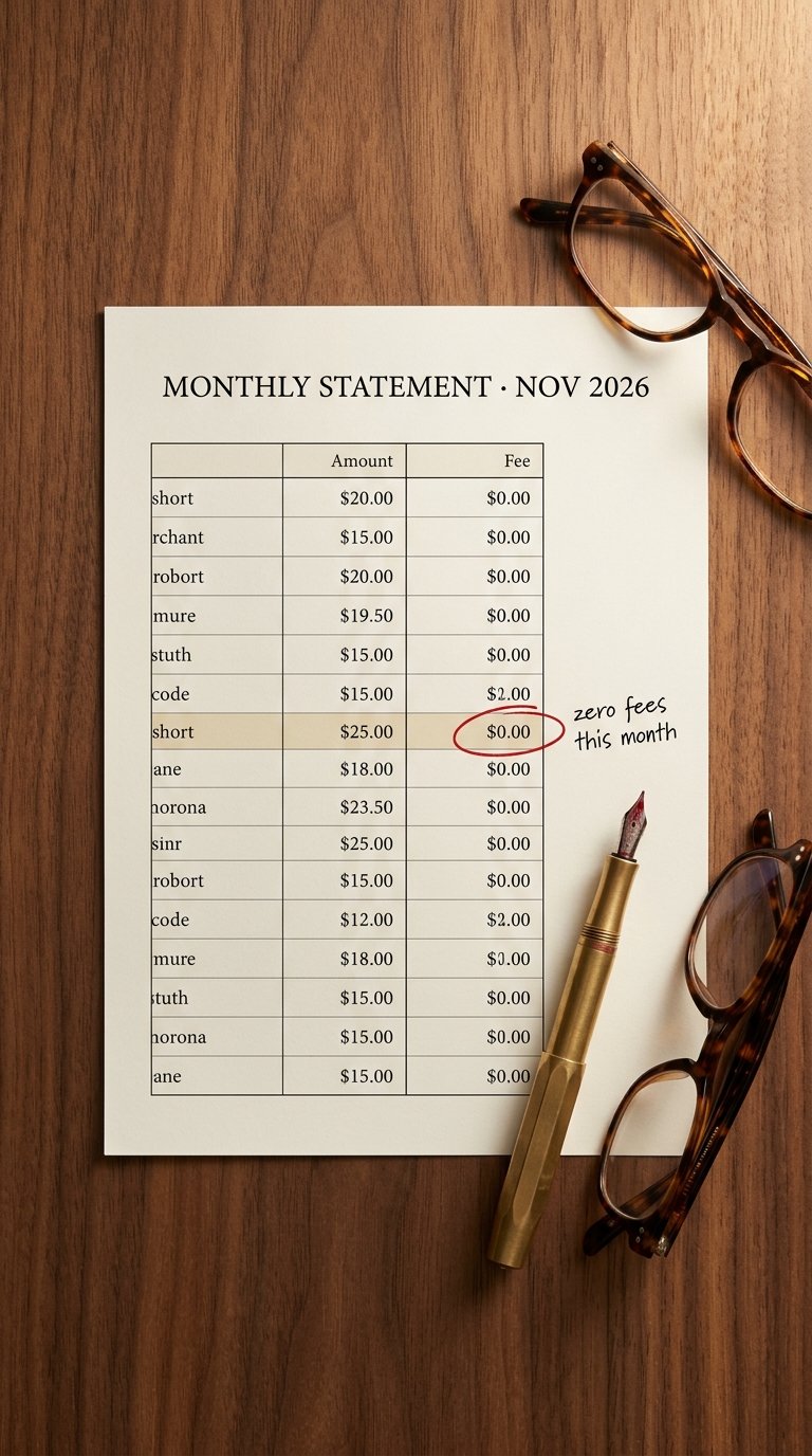 Monthly Bank Statement Flatlay