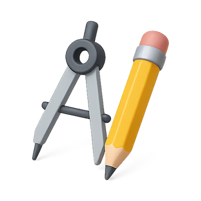 Graphic of Drawing Tools: Compass and Pencil