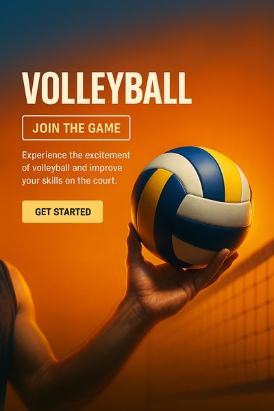 Dynamic Volleyball Promotion with Engaging Call to Action