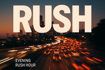 Dynamic Urban Rush Hour Scene with Motion Blur