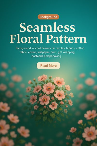 Seamless Floral Pattern Background for Textiles and Decor