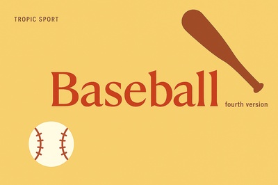 Vibrant Baseball Theme with Bat and Ball Illustration