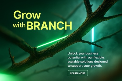Dynamic Neon Carousel Slide Design for Branch Promotion