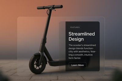 Stylish Scooter Design with Streamlined Features
