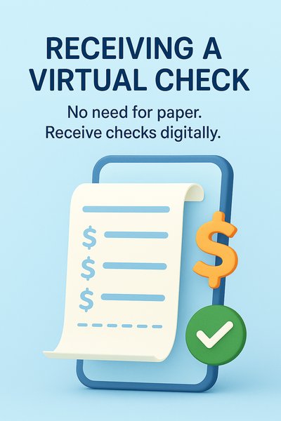Digital Check Notification Graphic with Modern Design
