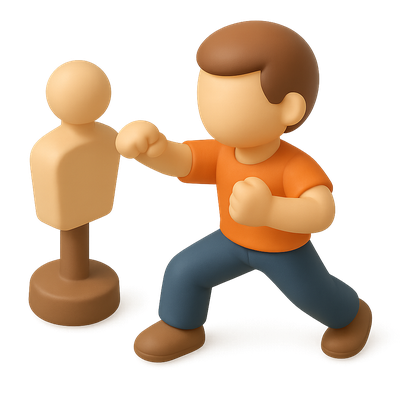 3D Fight Choreographer Icon in Isometric View
