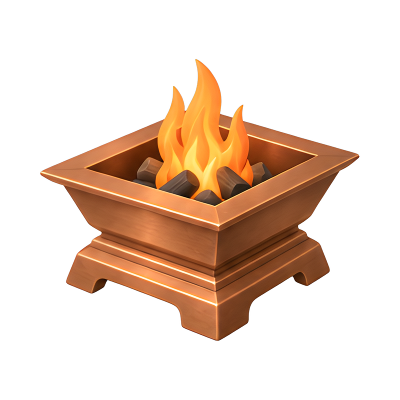 stylish copper fire pit