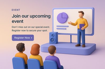 Engaging 3D Illustration for Upcoming Event Promotion