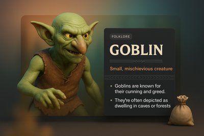 3D Goblin Design with Informative Overlay