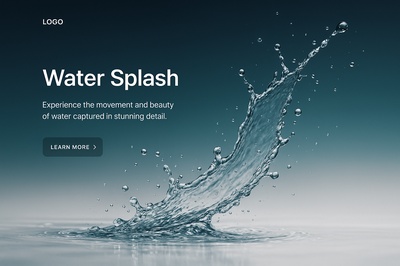 Stunning Water Splash Illustration for Web Design