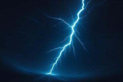 Dynamic Flash of Lightning Illuminating Dark Sky